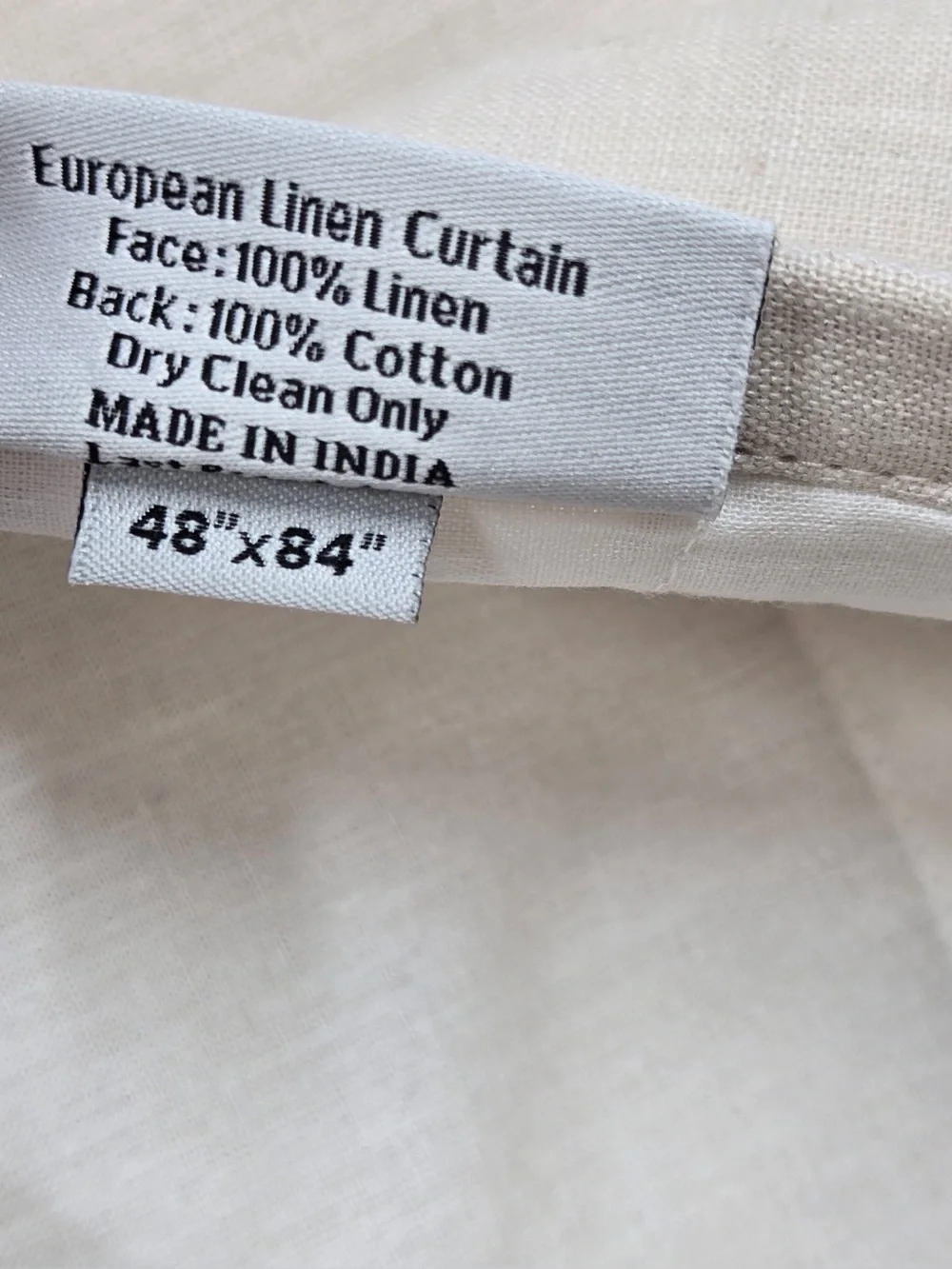 NWOT QUINCE Set Of 2 48x84 European Linen Curtains Sand 0789